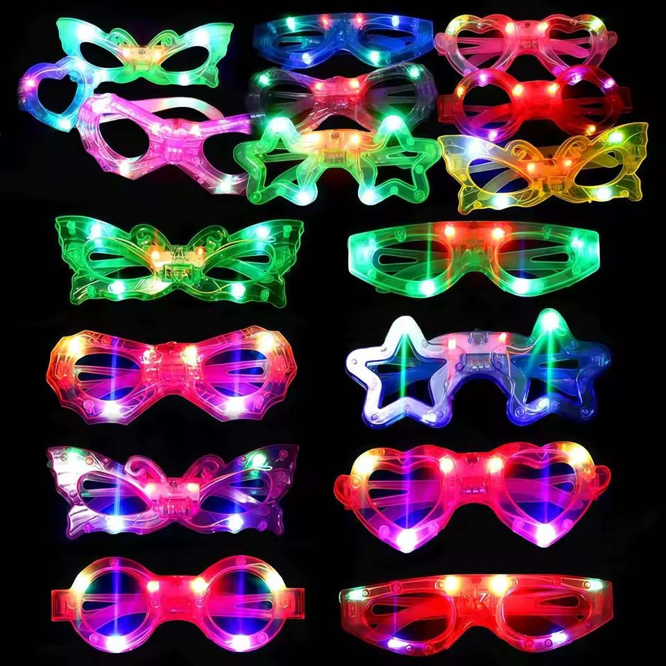 Glow In The Dark Party Glasses - Occhiali luminosi a LED che si