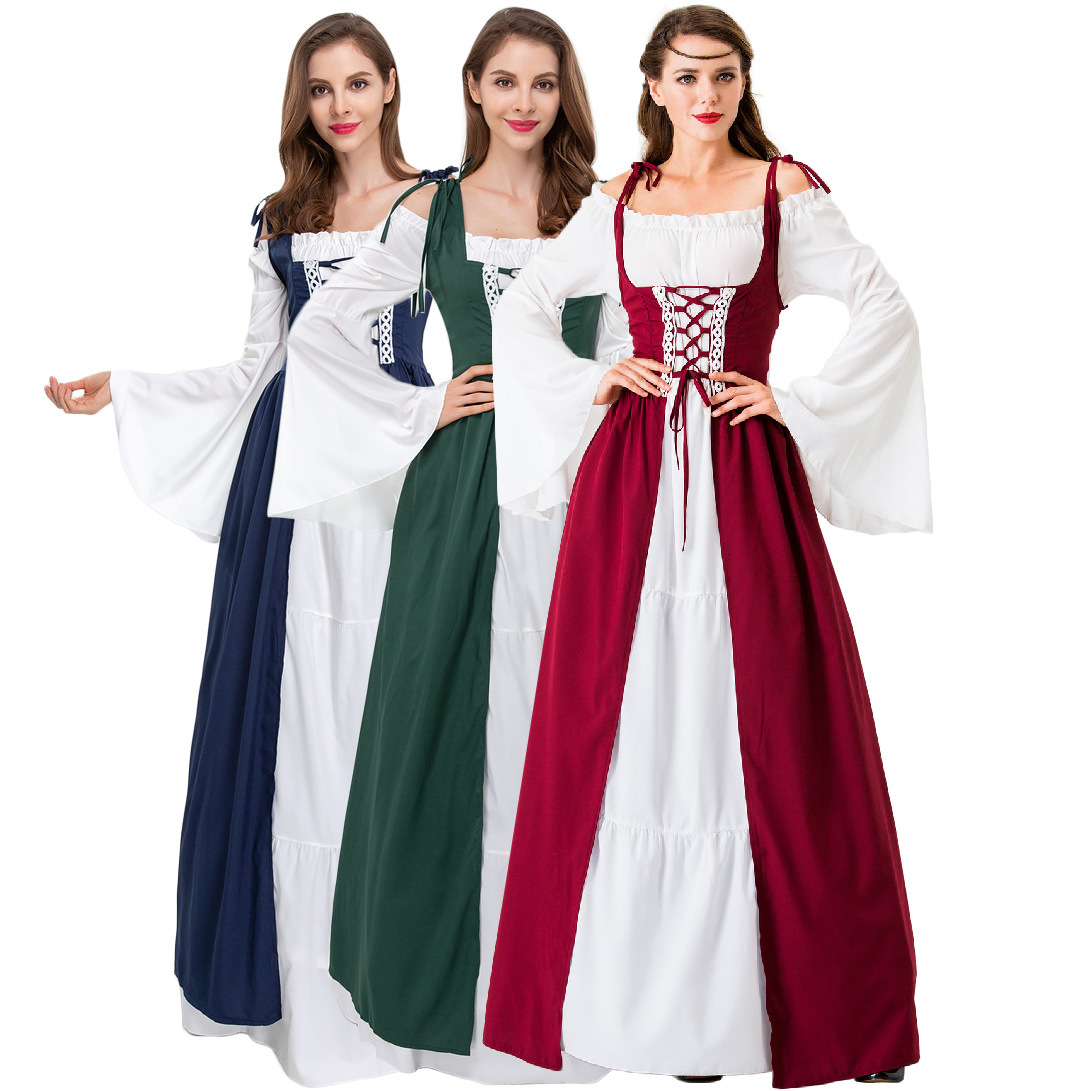 Medieval Renaissance Dress Women - Abito da principessa medievale da donna,
