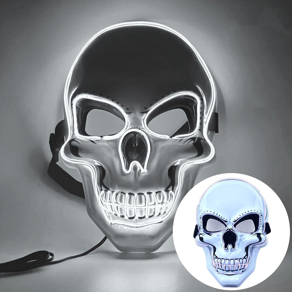 Led Purge Mask Halloween - Moda Horror Halloween Maschera con teschio
