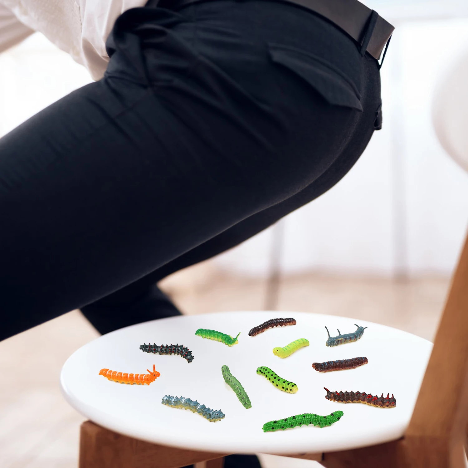 Prank Toys - 12 pezzi Modelli di insetti Bruco