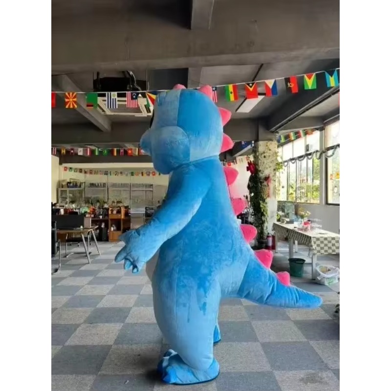 Inflatable Dinosaur Costume Adult - Costume da Mascotte Gonfiabile Drago Blu