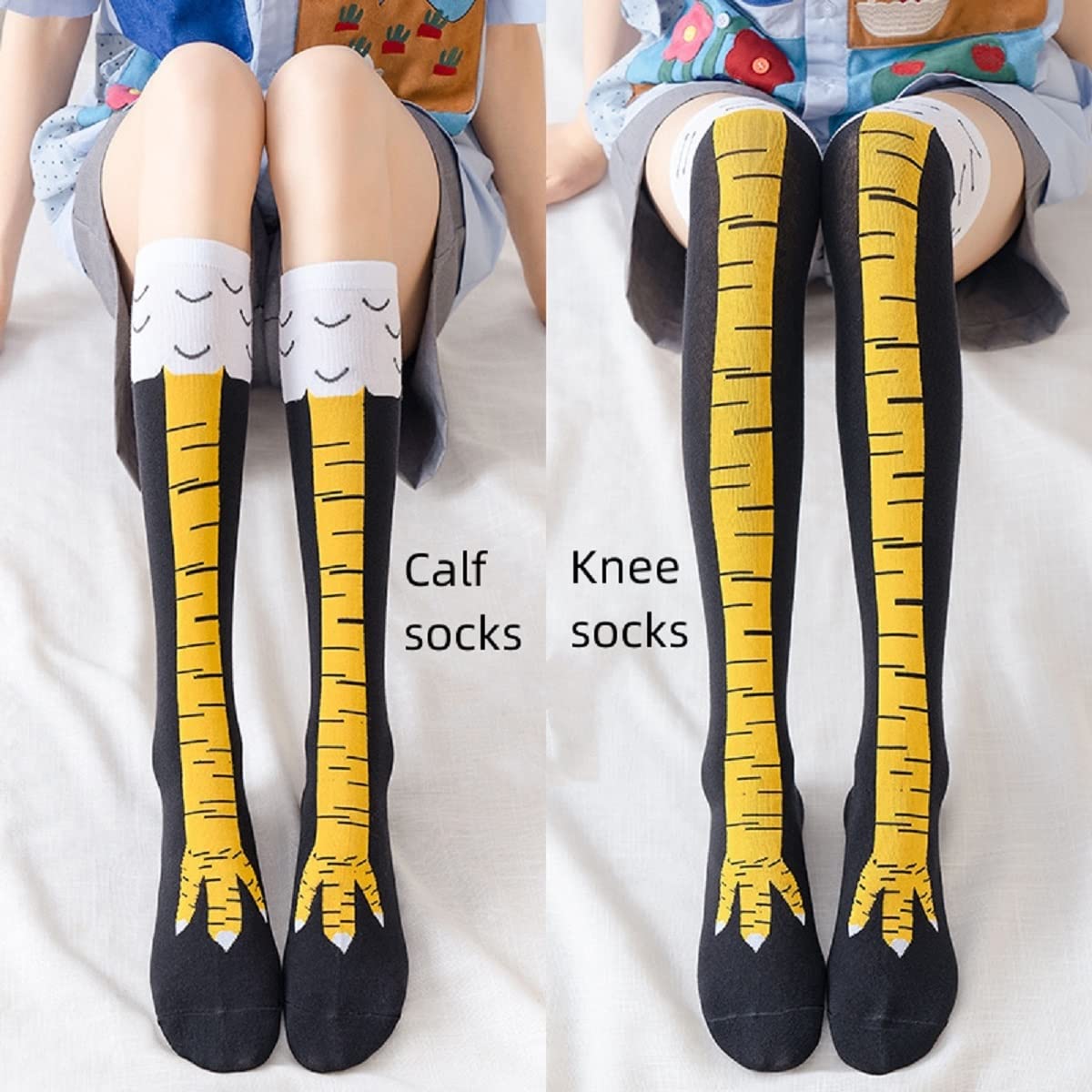 Funny Chicken Leg Socks - 1/2/5 Paia di Calze al Ginocchio