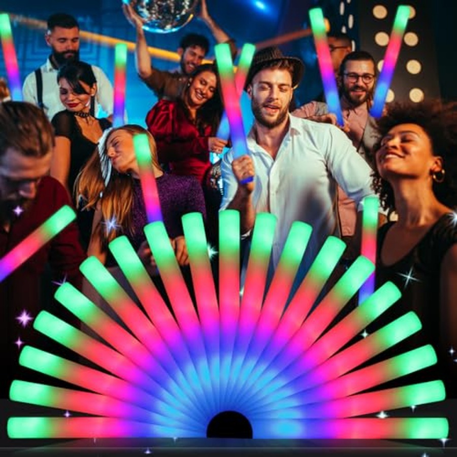 Flashing Led Foam Sticks Party - Bastoncini Luminosi in Schiuma, Bastoncini LED