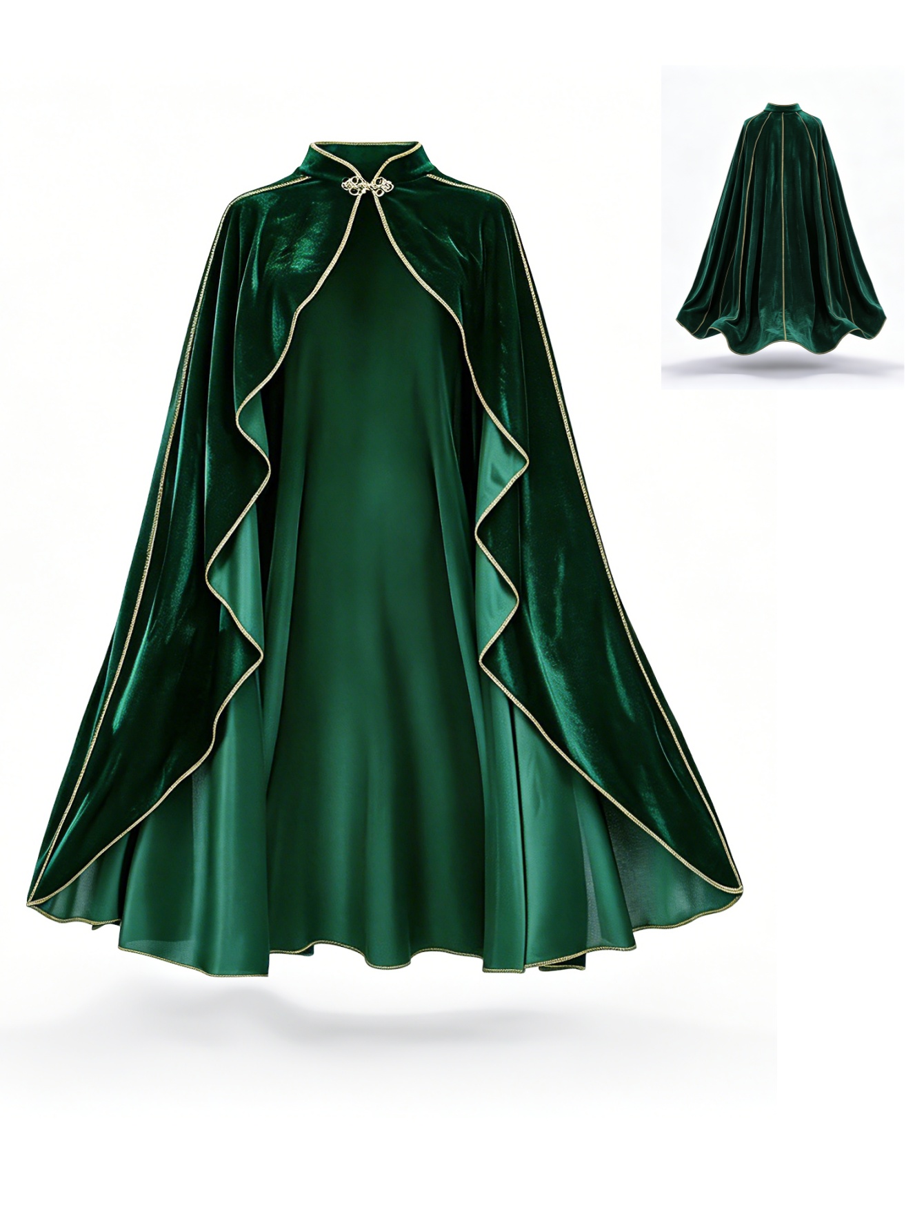 Medieval Renaissance Dress Women - Mantello Vintage da Donna in Velluto