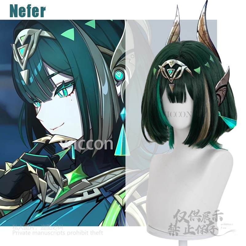 Anime Cosplay Wig Heat Resistant - Gioco Anime Genshin Impact Nuovo Nefer