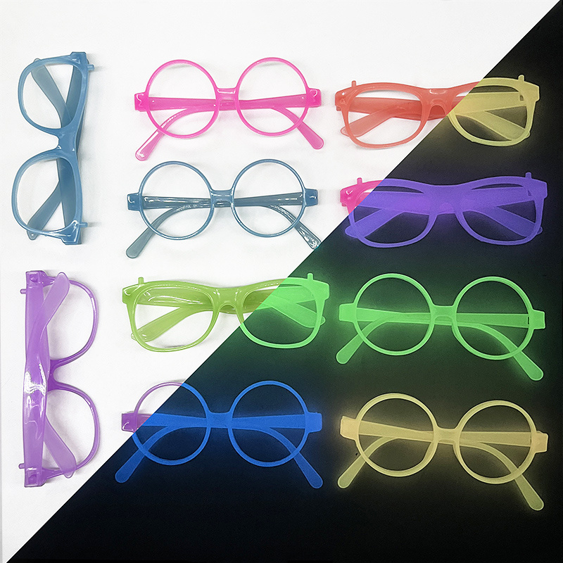 Glow In The Dark Party Glasses - 1 paio di occhiali neon che