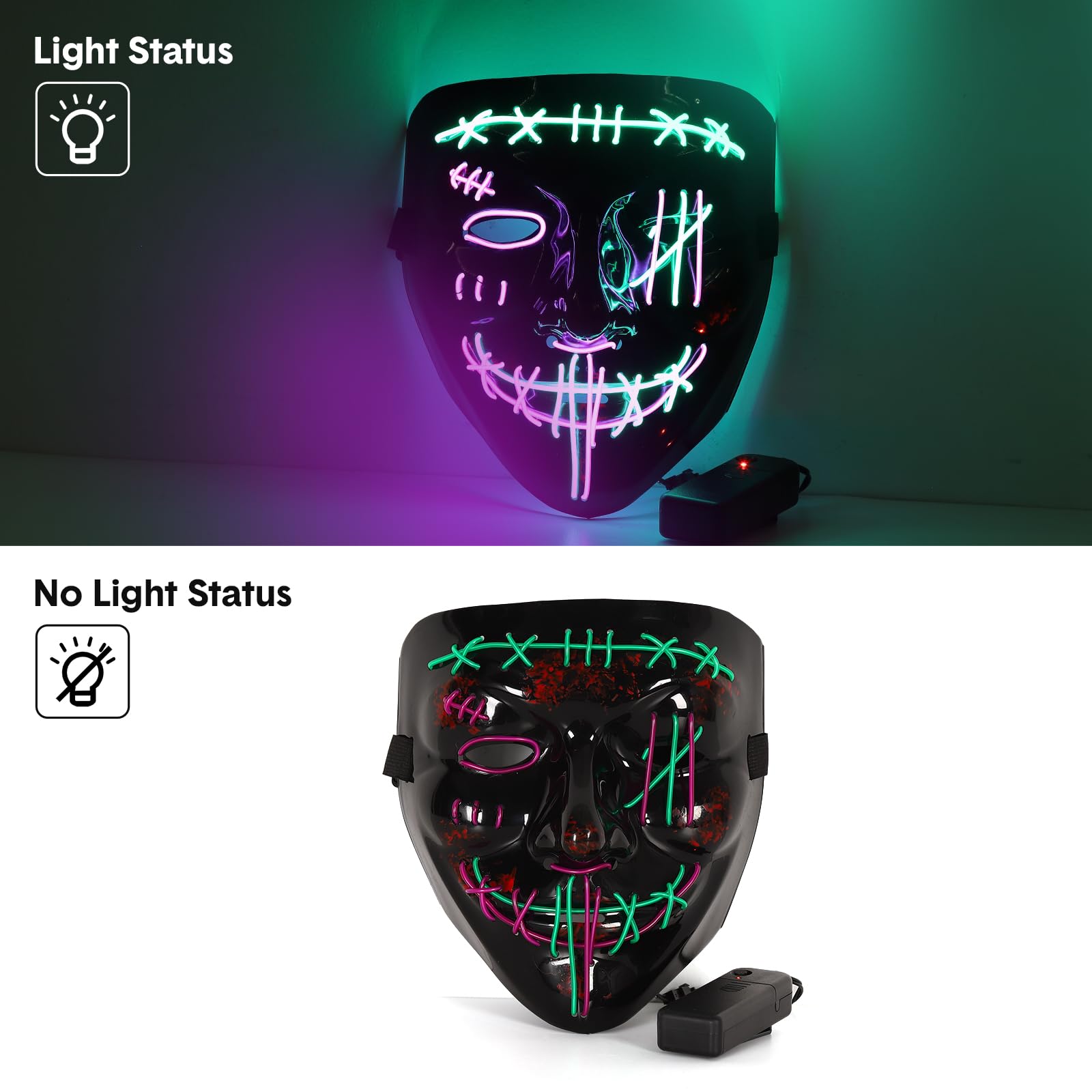 Confezione da 3 maschere spave - Led Purge Mask Halloween recensione e prezzo