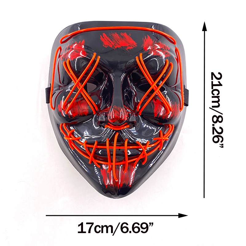 Maschera di spurgo LED al neon - Led Purge Mask Halloween recensione e prezzo
