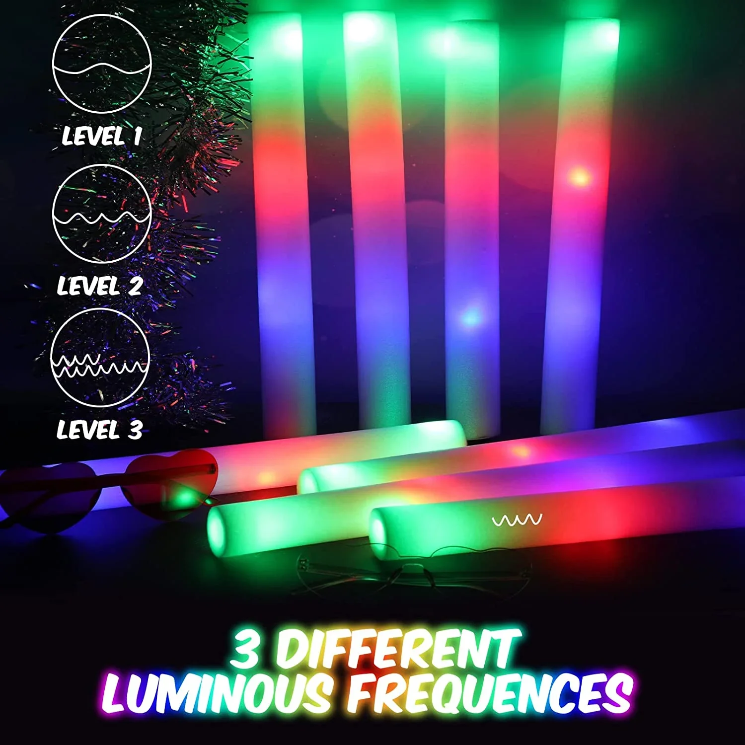 Bastoncini luminosi in schiuma - Flashing Led Foam Sticks Party recensione e prezzo