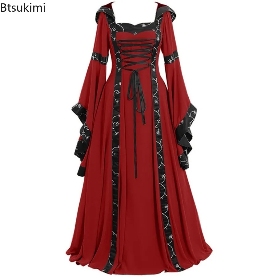 Nuovo Abito Lungo da Donna con - Medieval Renaissance Dress Women recensione e prezzo