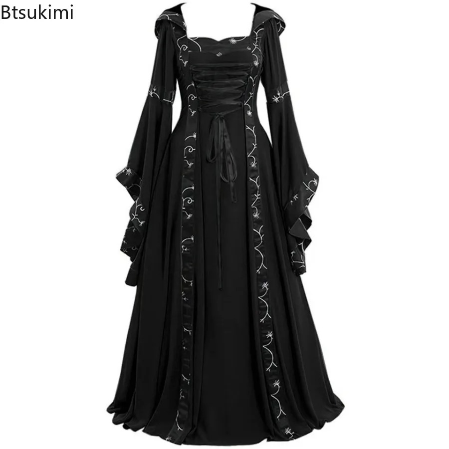 Nuovo Abito Lungo da Donna con - Medieval Renaissance Dress Women recensione e prezzo