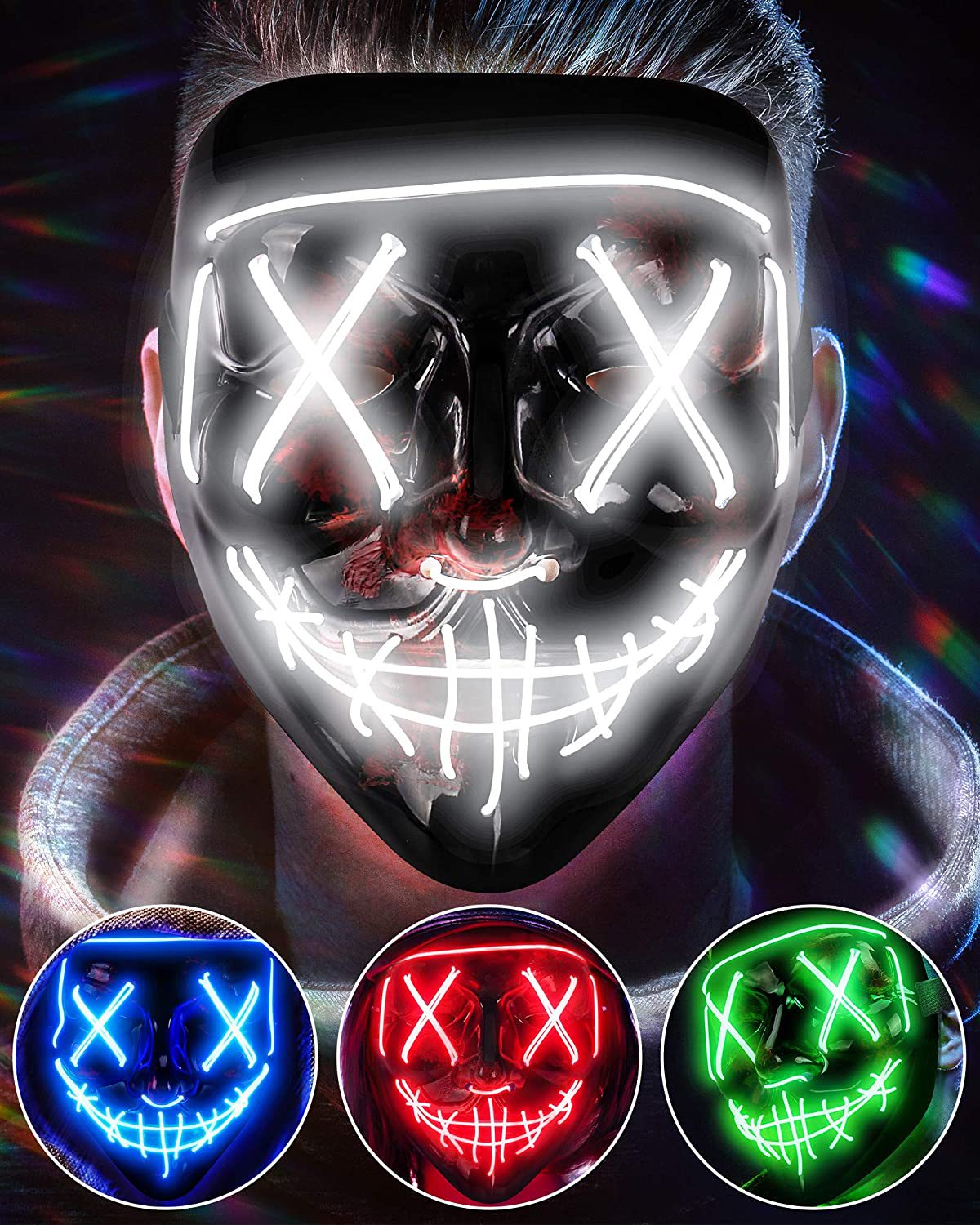 Maschera incandescente spavent - Led Purge Mask Halloween recensione e prezzo