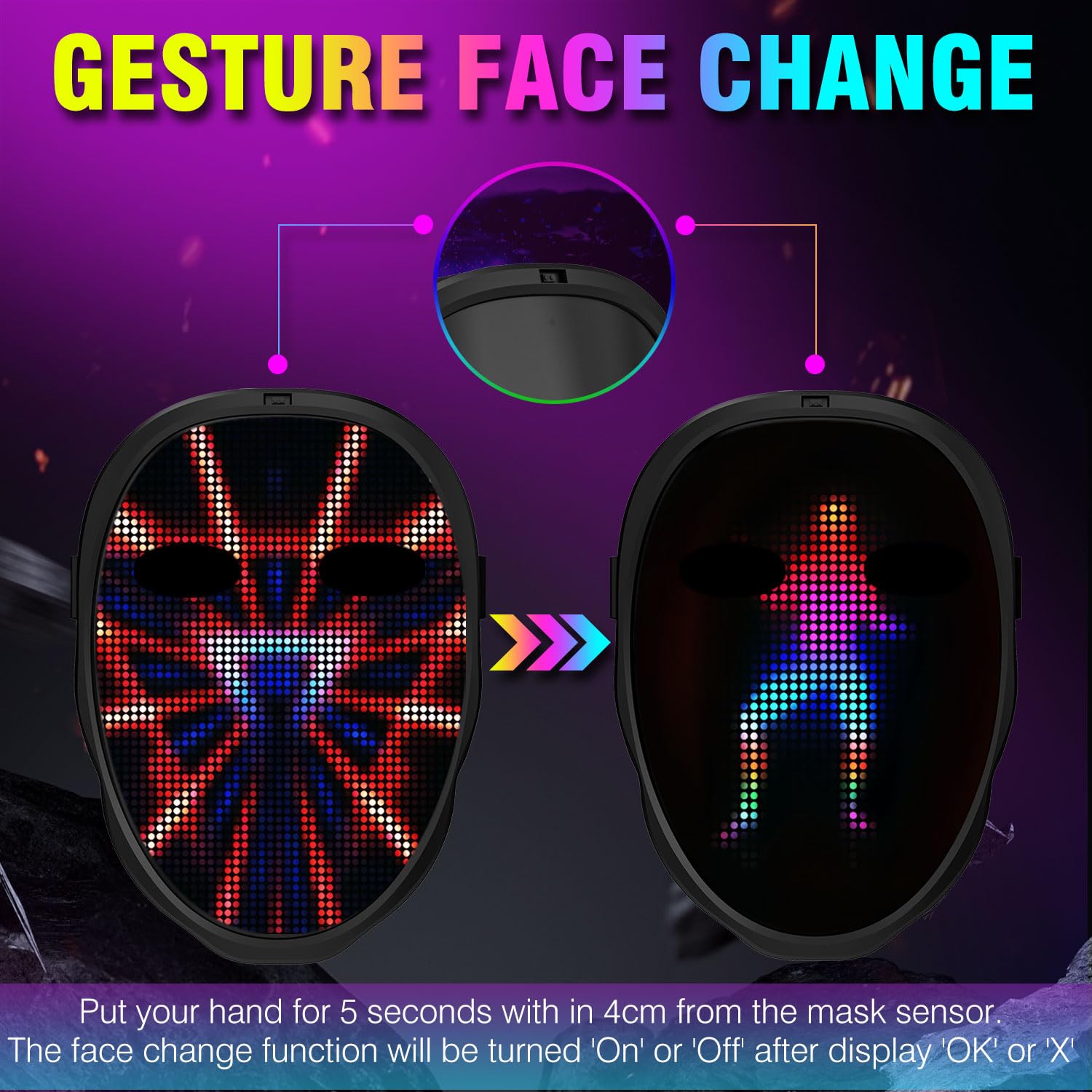 Maschera illuminata a LED per  - Led Purge Mask Halloween recensione e prezzo