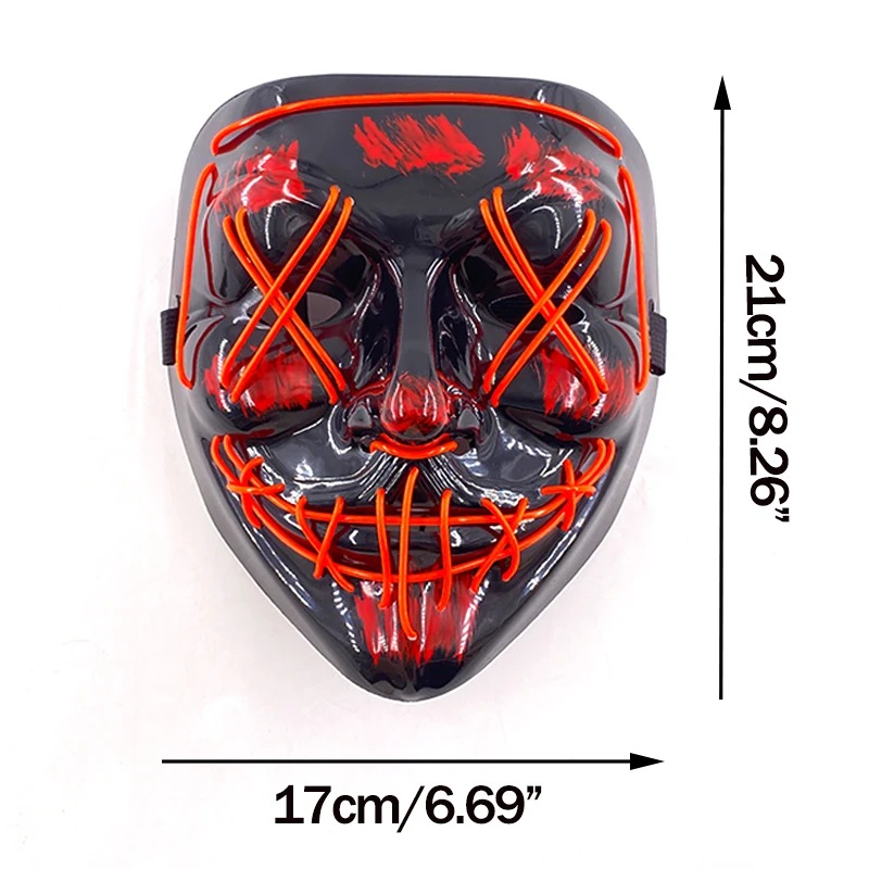 Maschera LED Neon Wireless Mul - Led Purge Mask Halloween recensione e prezzo