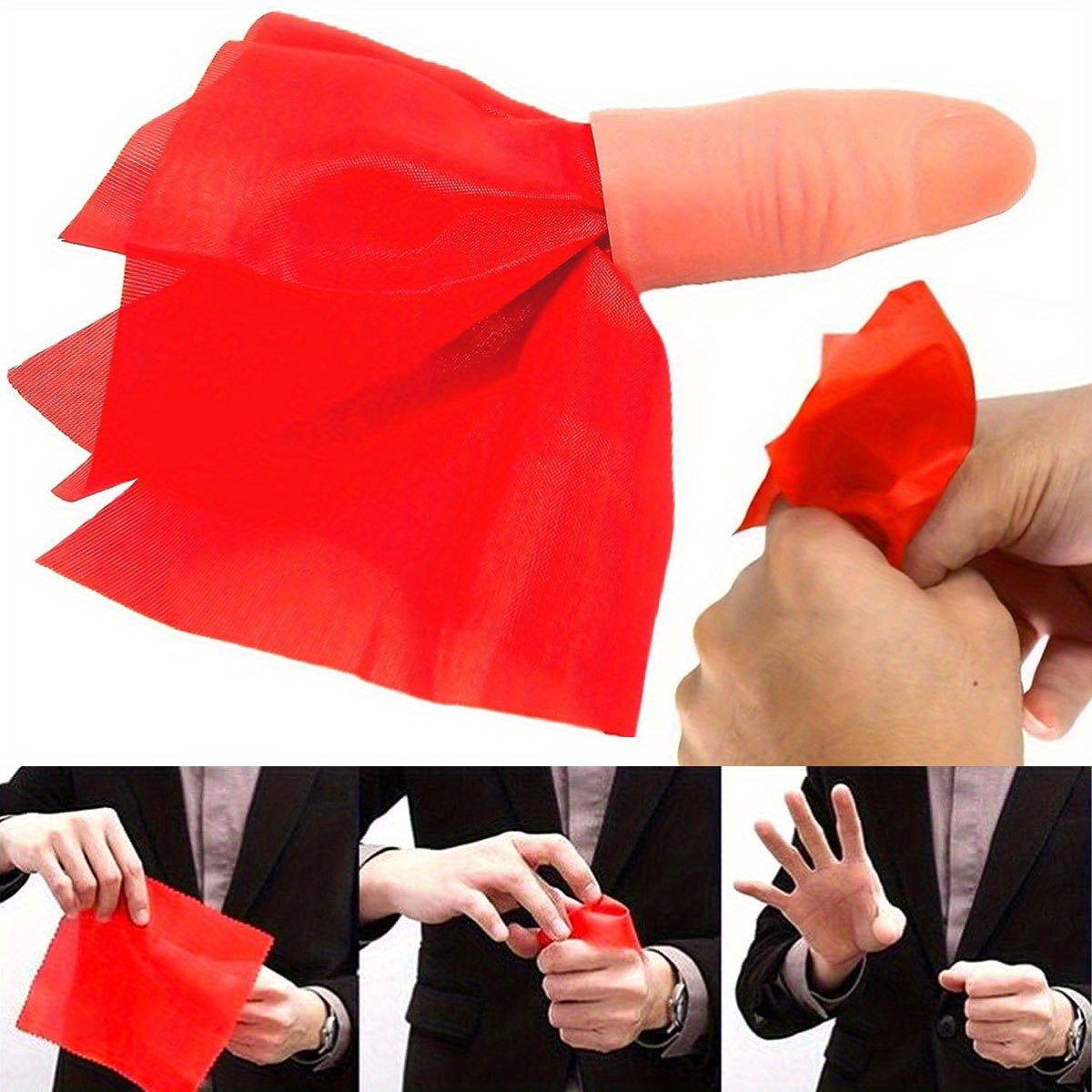 1 set Sciarpa-Vanish Magia Pun - Thumb Tip Magic Trick Set recensione e prezzo