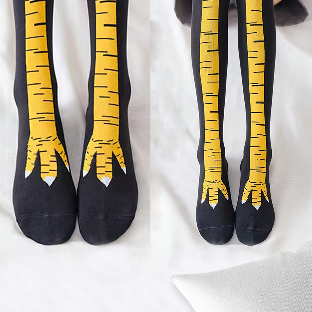 1 Paio di Calze al Ginocchio d - Funny Chicken Leg Socks recensione e prezzo