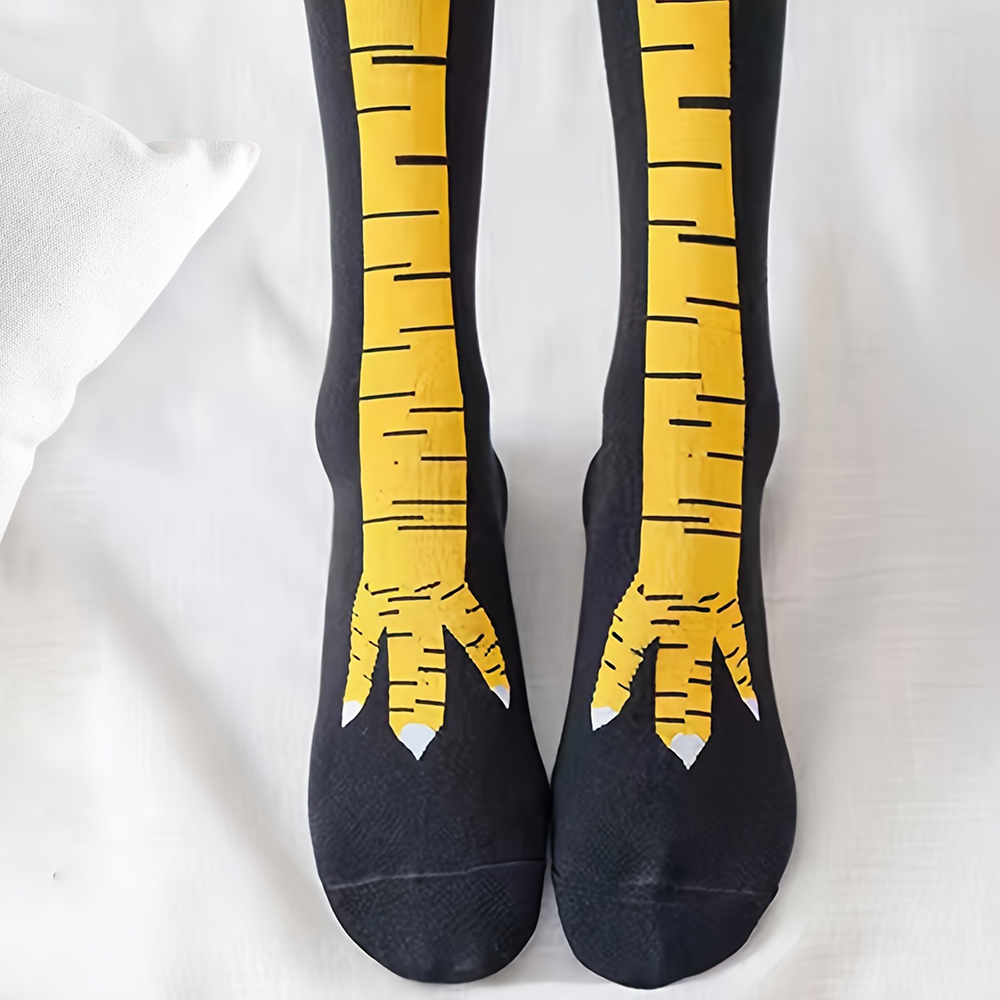 1 Paio di Calze al Ginocchio d - Funny Chicken Leg Socks recensione e prezzo