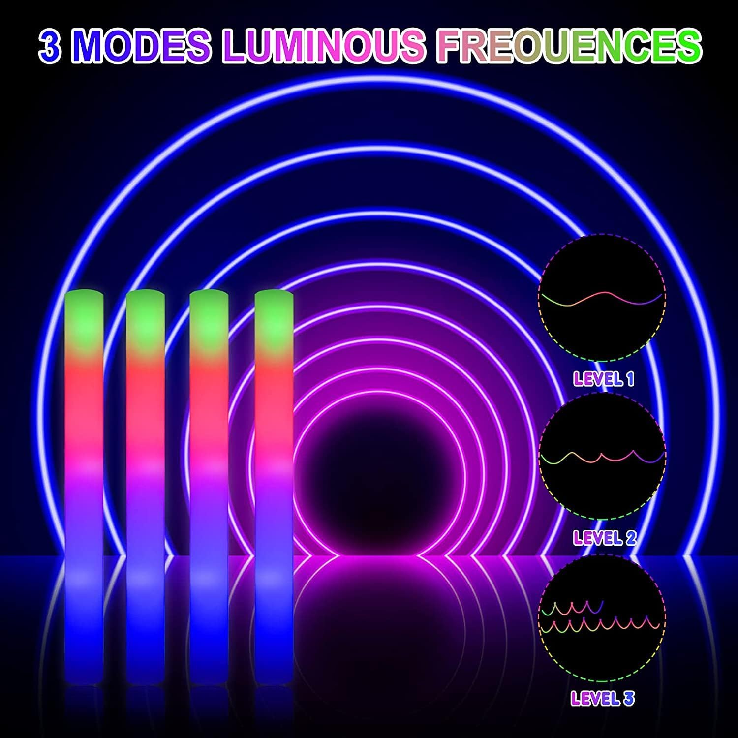 102 pezzi bastoncini di schium - Flashing Led Foam Sticks Party recensione e prezzo