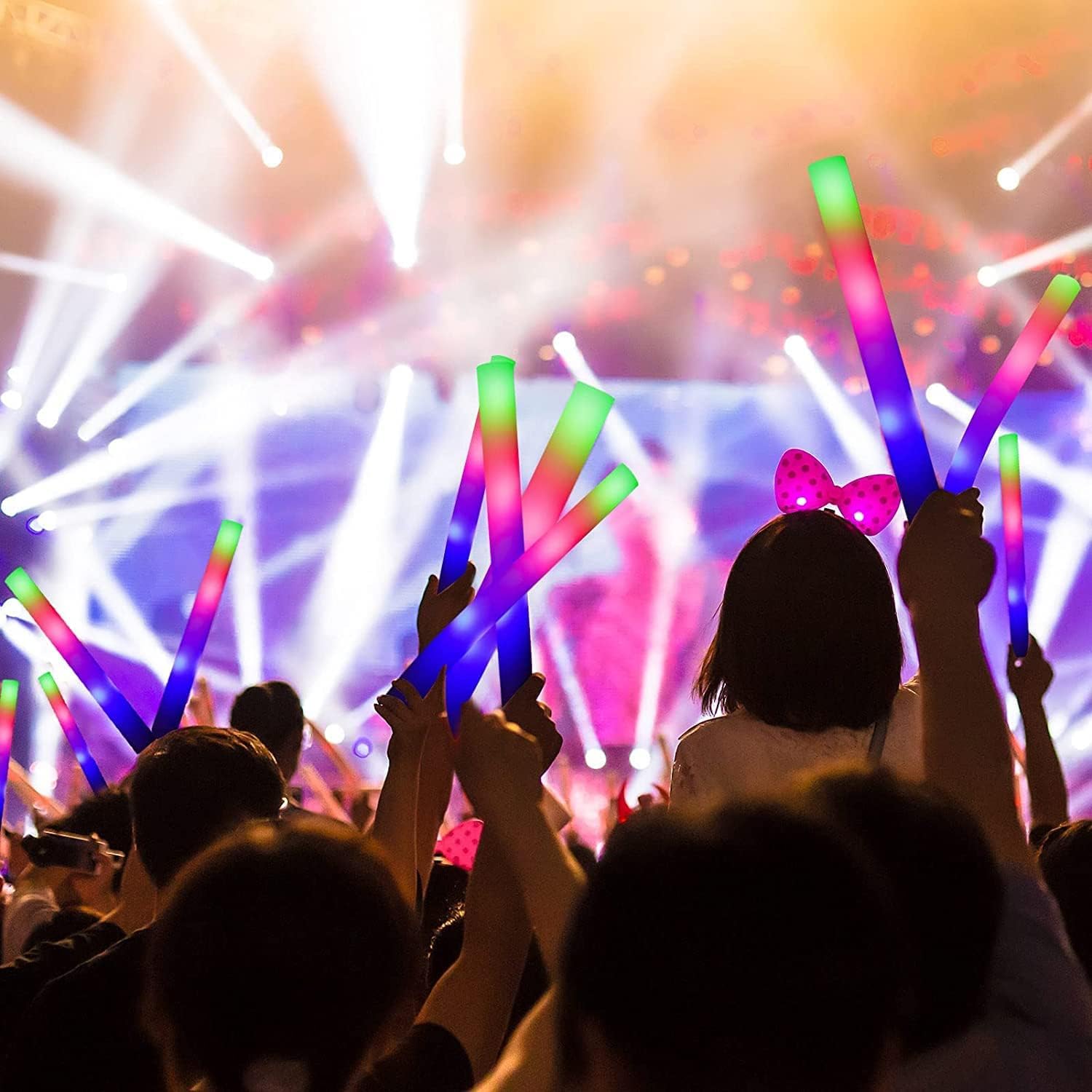 102 pezzi bastoncini di schium - Flashing Led Foam Sticks Party recensione e prezzo