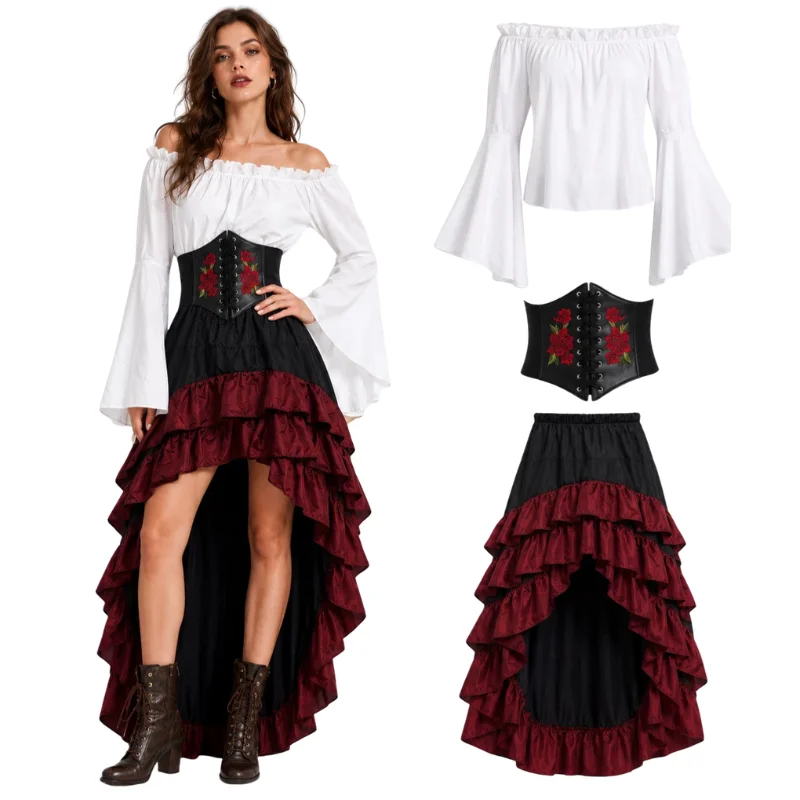 Abito da Pirata Medievale Retr - Medieval Renaissance Dress Women recensione e prezzo